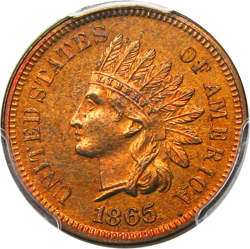 image for: 1865 1c PCGS/CAC Proof 63 RB