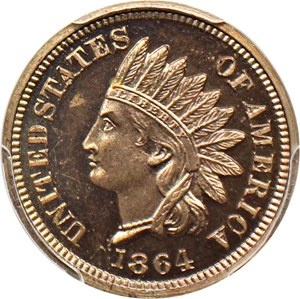 image for: 1864 1c PCGS/CAC Proof 64 CAM (Copper Nickel)