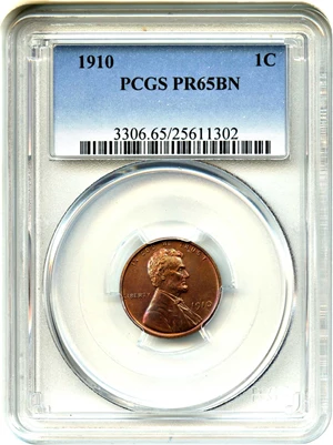 image for: 1910 1c PCGS Proof 65 BN