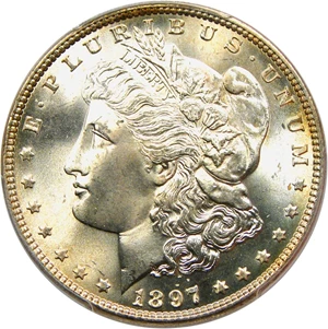 image for: 1897 $1 PCGS MS67