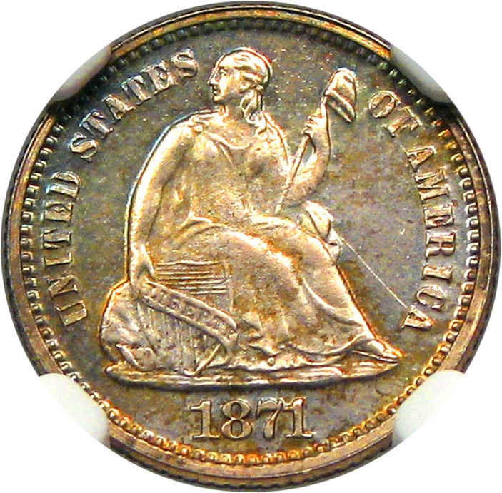 image for: 1871 H10c NGC/CAC Proof 62