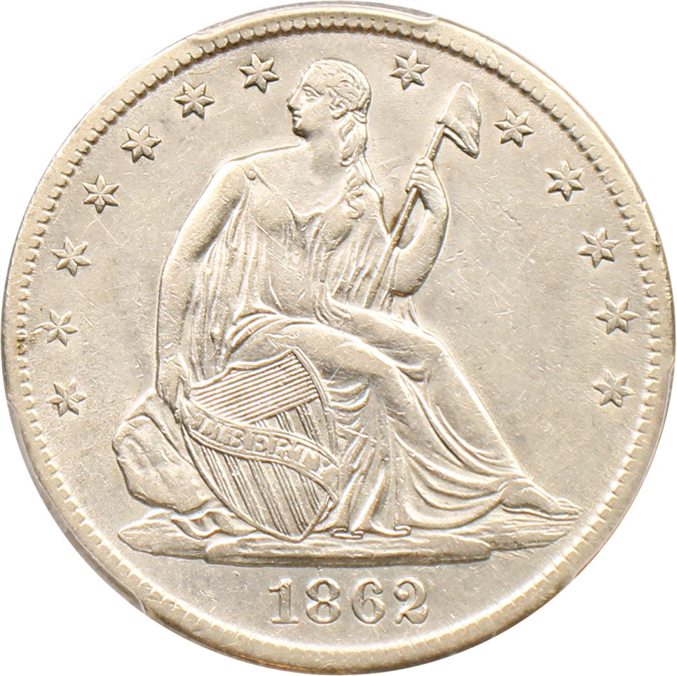 image for: 1862-S 50c PCGS AU50