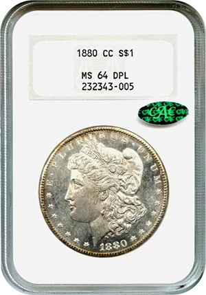 image for: 1880-CC $1 NGC/CAC MS64 DMPL