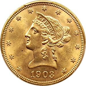 image for: 1903 $10 PCGS MS63