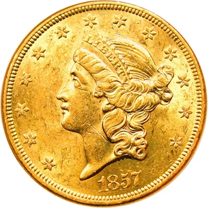 image for: 1857 $20 NGC AU58 (SS Republic)