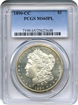 image for: 1890-CC $1 PCGS MS65 PL