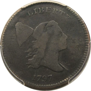 image for: 1797 1/2c PCGS VG-10 BN (1 Above 1)