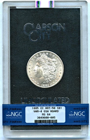 image for: 1885-CC $1 NGC/GSA MS64 (VAM-4, Hot-50)