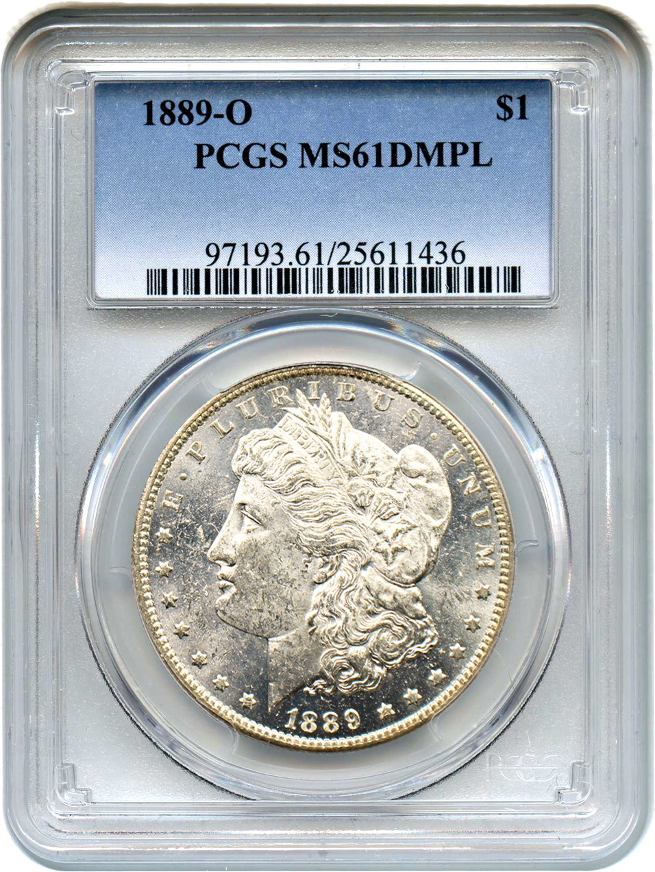 image for: 1889-O $1 PCGS MS61 DMPL