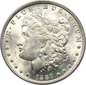 image for: 1887/6-O $1 PCGS MS64