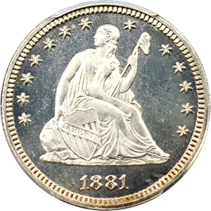 image for: 1881 25c PCGS/CAC Proof 66 CAM