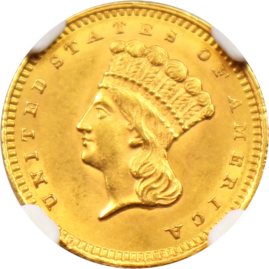 image for: 1859 G$1 NGC MS63