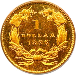 image for: 1886 G$1 PCGS/CAC Proof 63 CAM