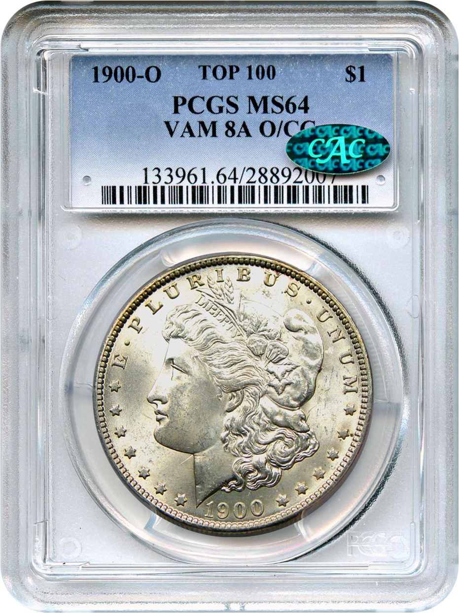 image for: 1900-O $1 PCGS/CAC MS64 (VAM-8A, O/CC)