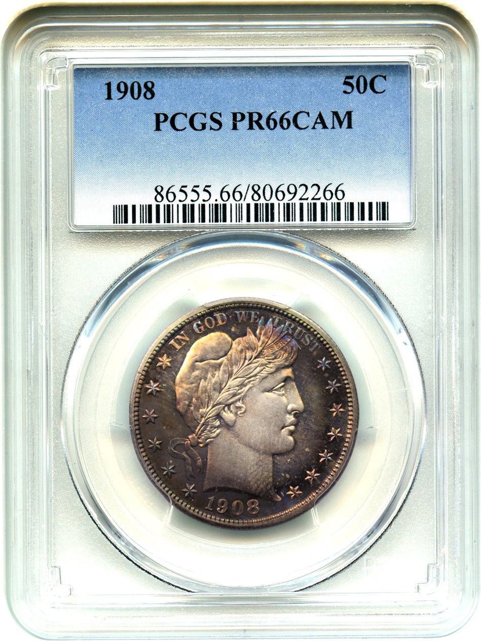 image for: 1908 50c PCGS Proof 66 CAM