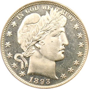 image for: 1893 50c PCGS Proof 66 CAM