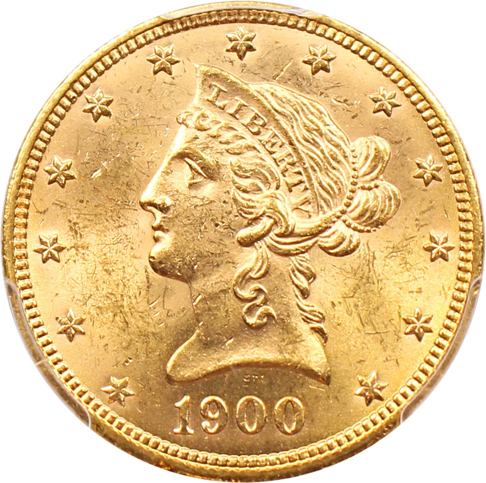 image for: 1900 $10 PCGS/CAC MS63+