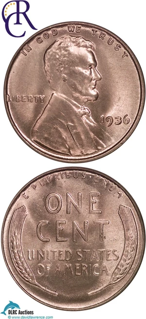 image for: 1936 1c Double Die Obverse NGC MS66 RD (FS-015)