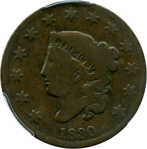 image for: 1830 1c PCGS Good-06 BN (Large Letters)