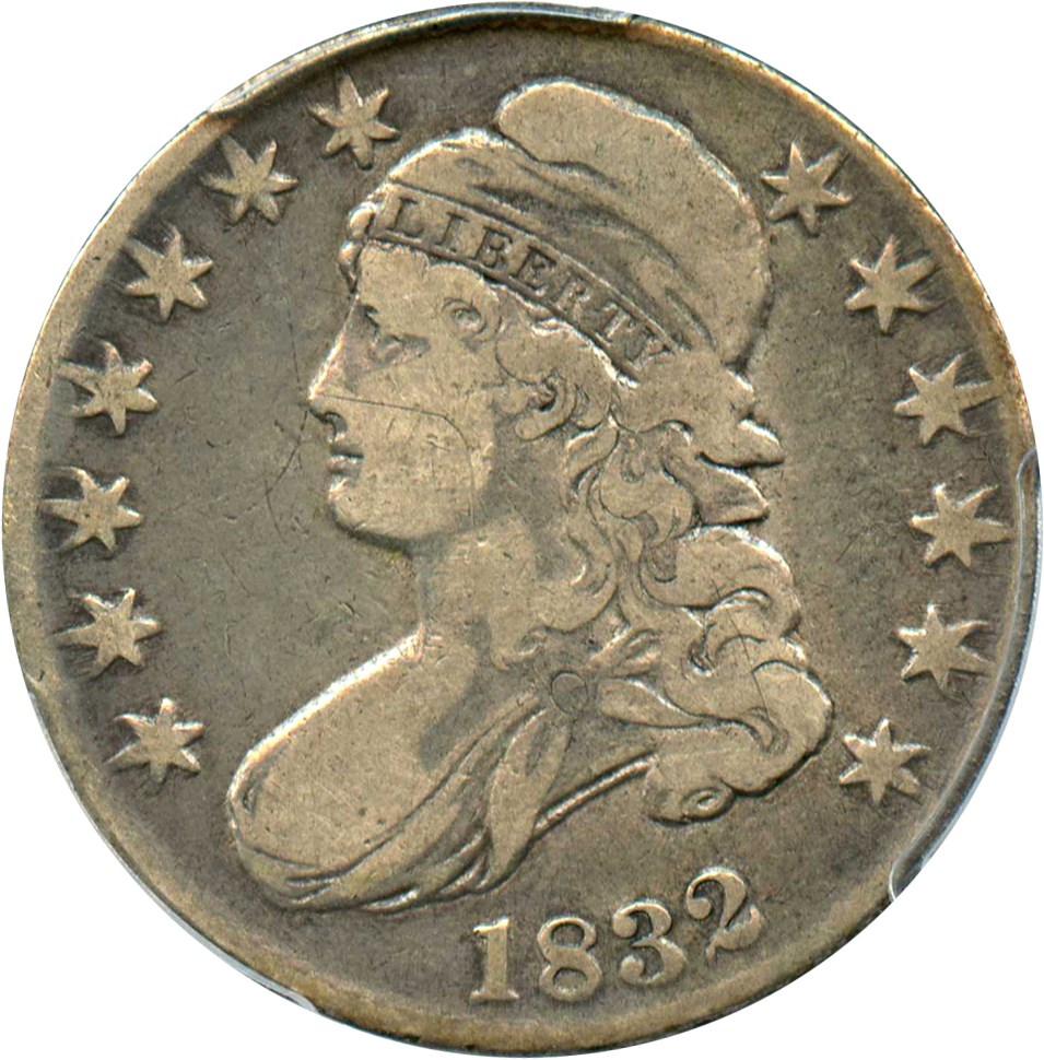 1834年 キャップド バスト ハーフ ダラー 銀貨 50セント