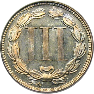 image for: 1865 3cN PCGS Proof 66 DCAM