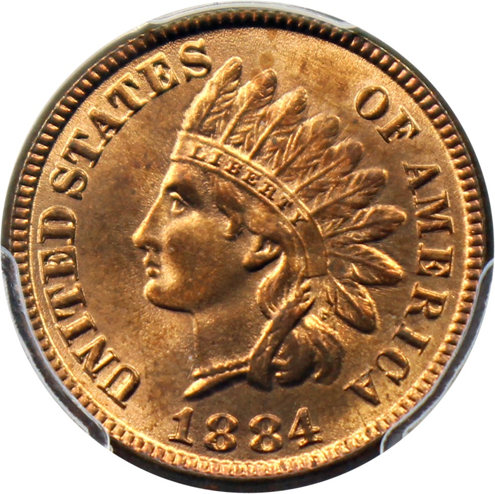 image for: 1884 1c PCGS MS65 RD
