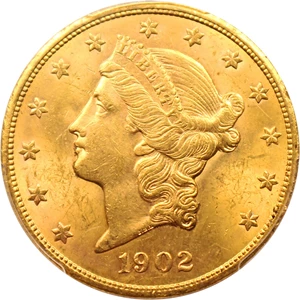 image for: 1902-S $20 PCGS MS62