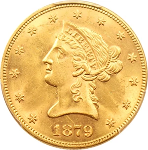 image for: 1879 $10 PCGS MS63