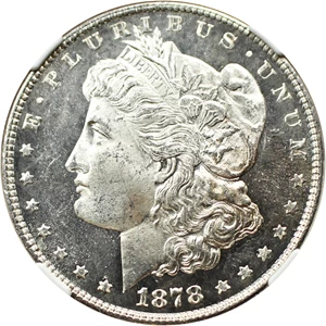image for: 1878 7TF $1 NGC MS63 DMPL (Reverse of 1878)