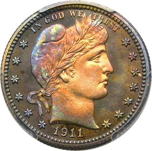 image for: 1911 25c PCGS/CAC Proof 68