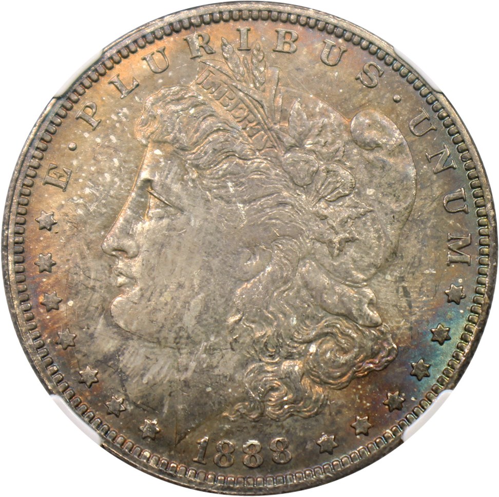 image for: 1888-O $1 NGC MS62 (VAM-1A, Clashed E)