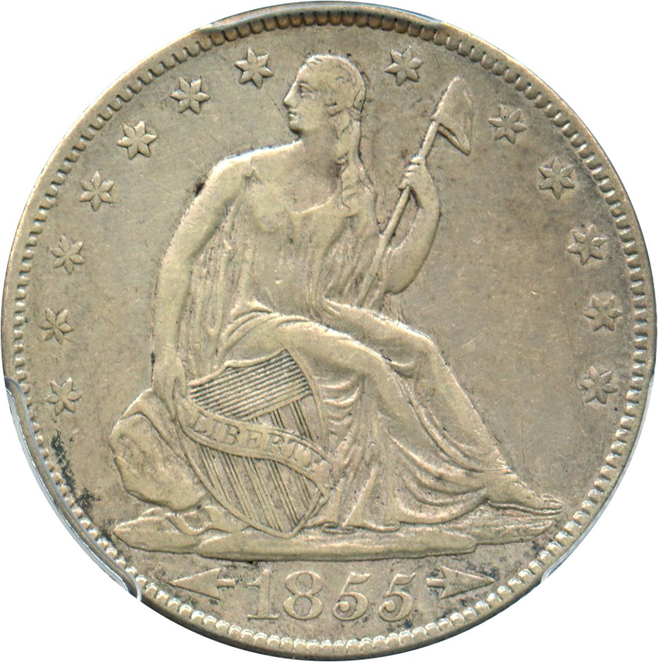 image for: 1855 50c PCGS XF40 (Arrows)