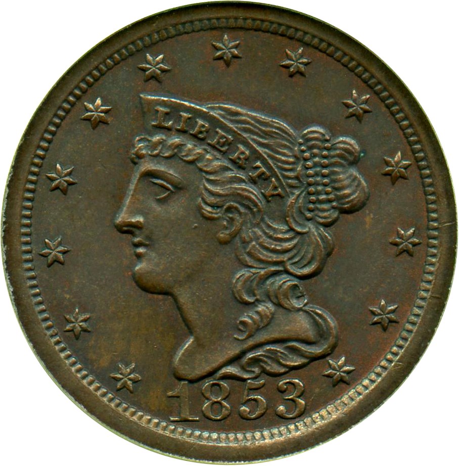 image for: 1853 1/2c PCGS MS64 RB (OGH)
