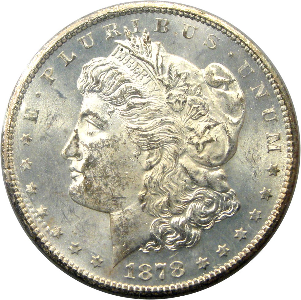 image for: 1878-CC $1 NGC/GSA MS62 (VAM-11, Lines in Wing, Soft Pack)