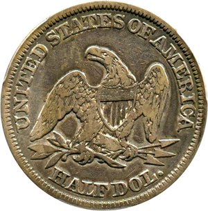 image for: 1848 50c PCGS VF25