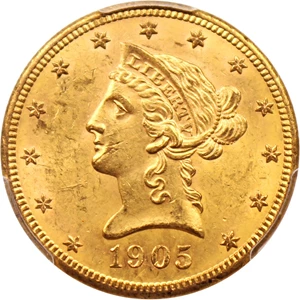 image for: 1905-S $10 PCGS/CAC MS62