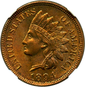 image for: 1894 1c NGC/CAC MS65 RB