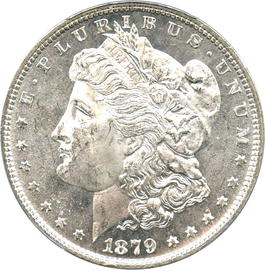 image for: 1879 $1 PCGS MS62+ PL