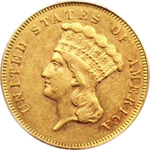 image for: 1864 $3 PCGS/CAC AU53