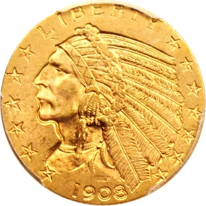 image for: 1908-S $5 PCGS/CAC MS63