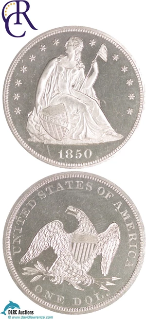 image for: 1850 $1 NGC Proof 64 Cameo