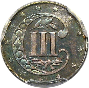 image for: 1860 3cS PCGS/CAC Proof 65