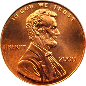 image for: 2000 1c PCGS MS68 RD