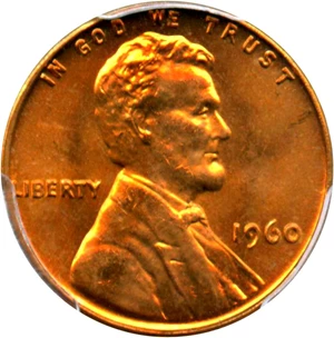 image for: 1960 1c PCGS MS66 RD (Small Date)