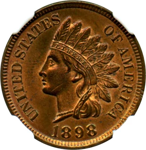image for: 1898 1c NGC MS63 RB