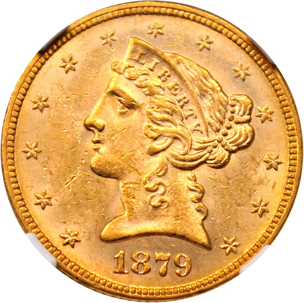 image for: 1879 $5 NGC MS62