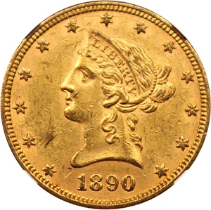 image for: 1890 $10 NGC MS60