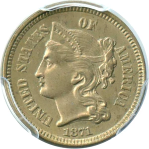 image for: 1871 3cN PCGS MS62