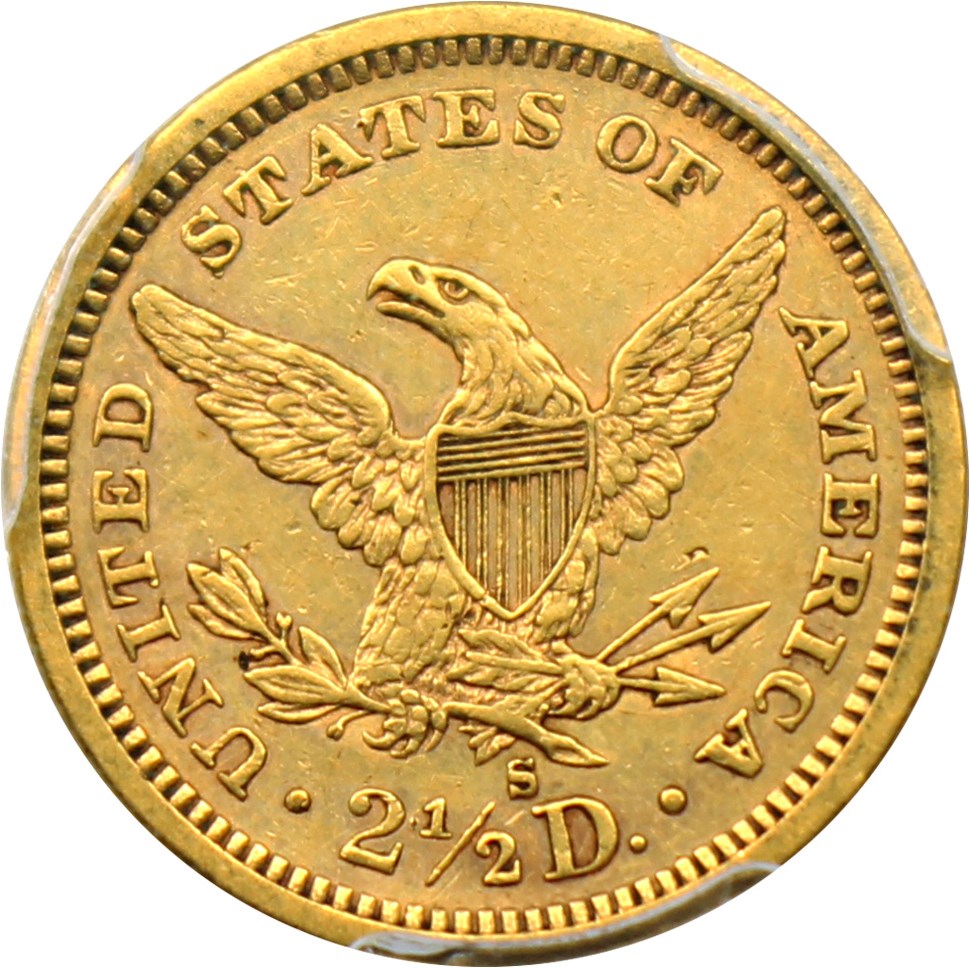 image for: 1879-S $2 1/2 PCGS AU50