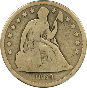 image for: 1859-S $1 PCGS/CAC Good-04